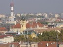 Kilátás a toronyból: a Városháza tornya és a TV-torony - thumbnail